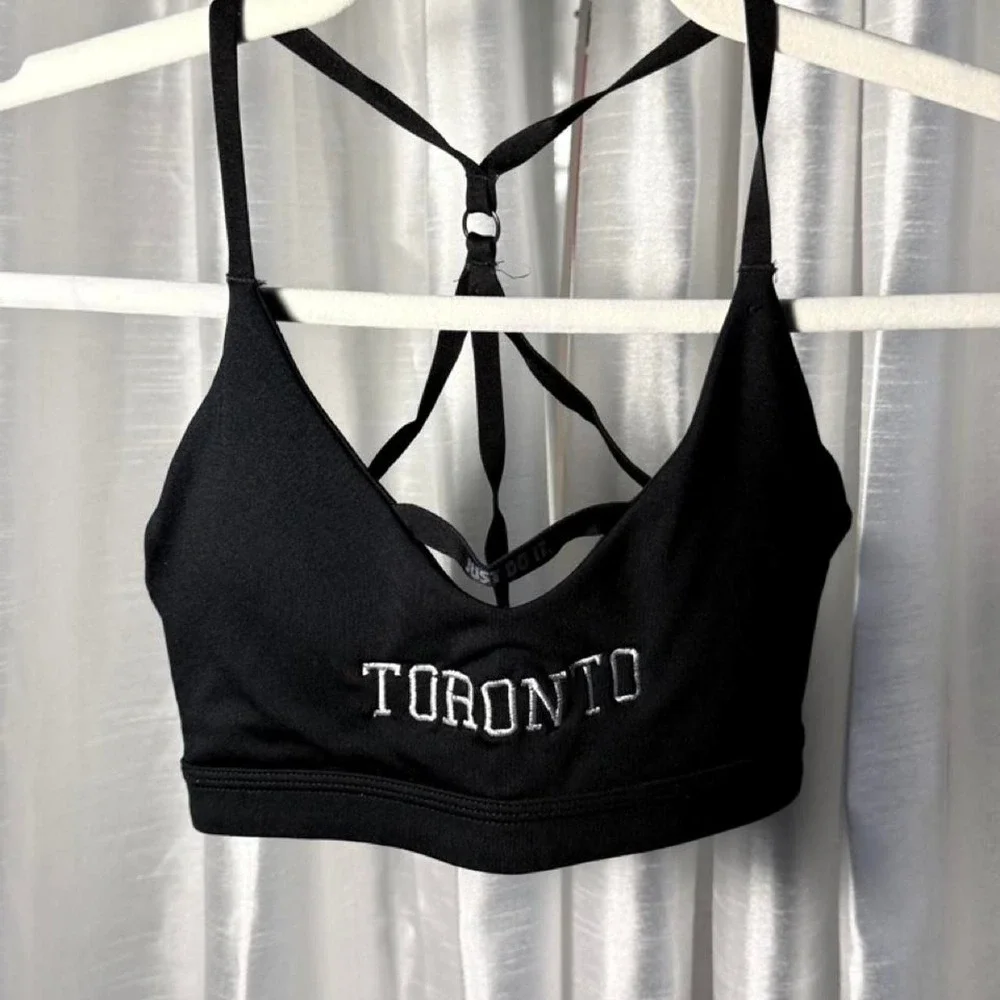 Nike Toronto sports bra with white 'TORONTO'